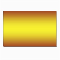 Burgundy Red To Electric Yellow Bilinear Gradient Postcards 5  X 7  (pkg Of 10) by GradientsOmbre