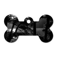 Los Alerces National Park Waterfront Landscape, Argentina002 Dog Tag Bone (one Side) by dflcprintsclothing