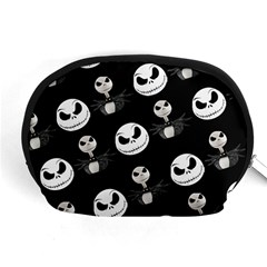 Jack Print, White, Before, Plain, Black, Simple, Christmas Accessory Pouch (medium) by kyorashop23