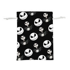 Jack Print, White, Before, Plain, Black, Simple, Christmas Lightweight Drawstring Pouch (s) by kyorashop23