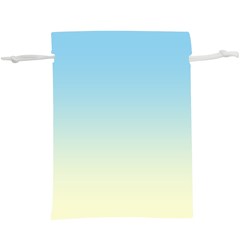 Baby Blue To Cream Yellow Linear Gradient Lightweight Drawstring Pouch (xl) by GradientsOmbre