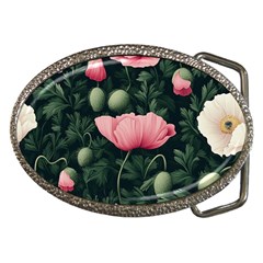 Poppy Flower Plant Petals Bloom Belt Buckles by Grandong