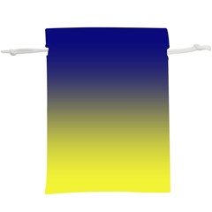 Navy Blue To Electric Yellow Linear Gradient Lightweight Drawstring Pouch (xl) by GradientsOmbre