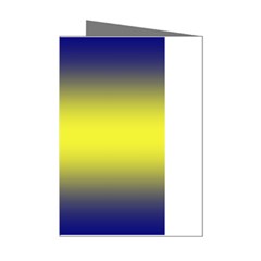 Navy Blue To Electric Yellow Bilinear Gradient Mini Greeting Cards (pkg Of 8) by GradientsOmbre