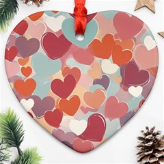 Valentines Day Hearts Romance Love Heart Ornament (two Sides) by Posterlux