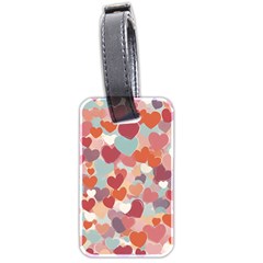 Valentines Day Hearts Romance Love Luggage Tag (two Sides) by Posterlux