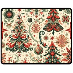 Christmas Tree Snow Fleece Blanket (medium) by Bedest