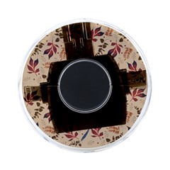 Leaves Pattern Teal Seamless Fall On-the-go Memory Card Reader by Sabxi