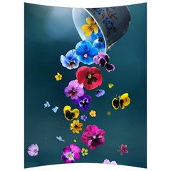 Falling Flowers, Art, Coffee Cup Back Support Cushion by kyorashop23