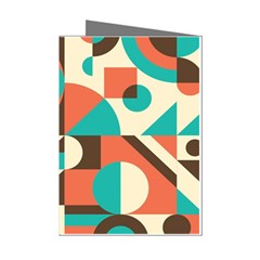 Retro Colorful Background, Retro Abstraction Mini Greeting Cards (pkg Of 8) by kyorashop23