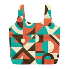 Retro Colorful Background, Retro Abstraction Full Print Recycle Bag (l) by kyorashop23