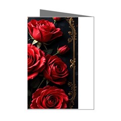 Red Roses Mini Greeting Cards (pkg Of 8) by Sabxi