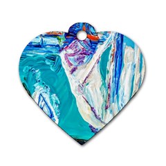 Sailing Boat Dog Tag Heart (one Side) by bestdesignintheworld