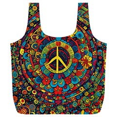Peace Abstract Pattern Creative Drawing Full Print Recycle Bag (xxxl) by Posterlux