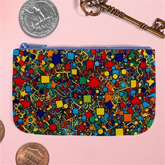 Shapes Pattern Large Coin Purse by Posterlux
