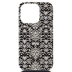 Gothic Leaf Pattern 4 Iphone 14 Pro Black Uv Print Pc Hardshell Case by violetheavensky