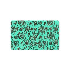 Mid Century Retro Floral 1970s 1960s Pattern 102 Magnet (name Card) by violetheavensky