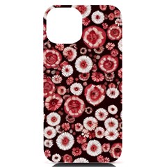 Mid Century Retro Floral 1970s 1960s Pattern 96 Iphone 14 Black Uv Print Pc Hardshell Case by violetheavensky
