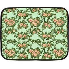 Retro 1880s Flowers Pattern 5 Fleece Blanket (mini) by violetheavensky