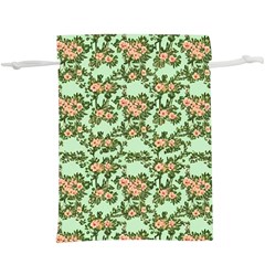 Retro 1880s Flowers Pattern 5 Lightweight Drawstring Pouch (xl) by violetheavensky