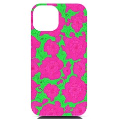 Mid Century Retro Floral 1970s 1960s Pattern 98 Iphone 14 Black Uv Print Pc Hardshell Case by violetheavensky