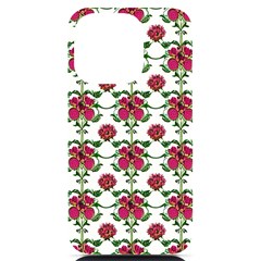 Retro 1880s Flowers Pattern 2 Iphone 14 Pro Black Uv Print Pc Hardshell Case by violetheavensky