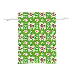 Retro 1880s Flowers Pattern 4 Lightweight Drawstring Pouch (l) by violetheavensky