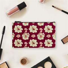 Retro 1880s Flowers Pattern Cosmetic Bag (small) by violetheavensky