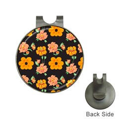 Retro 40s 50s Flowers Pattern Halloween 3 Hat Clips With Golf Markers by violetheavensky