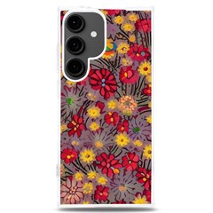 Mid Century Retro Floral 1970s 1960s Pattern 90 Samsung Galaxy S24 Plus 6 7 Inch Tpu Uv Case by violetheavensky