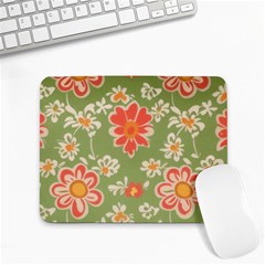 Retro 40s 50s Mexico Flowers Pattern 3 Small Mousepad by violetheavensky