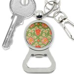 Retro 40s 50s Mexico Flowers Pattern 3 Bottle Opener Key Chain Front
