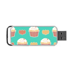 Retro 40s 50s Cupcake Pattern 3 Portable Usb Flash (two Sides) by violetheavensky