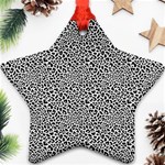 Black White Leopard Ornament (Star) Front