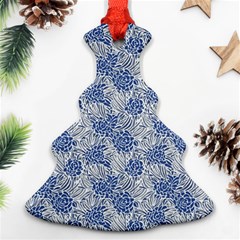 Blue Roses Christmas Tree Ornament (two Sides) by DinkovaArt