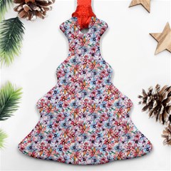 Floral Mix Christmas Tree Ornament (two Sides) by DinkovaArt
