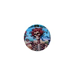 Grateful Dead Hippie Peace Roses Rock Music Legend 1  Mini Buttons by Tsamara