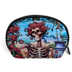 Grateful Dead Hippie Peace Roses Rock Music Legend Accessory Pouch (large) by Tsamara