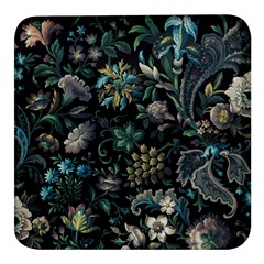 Pattern Flower Plants Leaves Nature Square Glass Fridge Magnet (4 Pack) by Tsamara