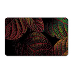 Leaves Plant Contrast Carved Nature Magnet (rectangular) by Tsamara