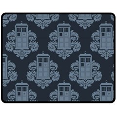 Dr Who Tardis Pattern Fleece Blanket (medium) by Tsamara