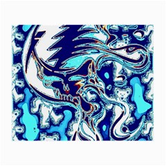 Trippy Dippy Bears Blue Dancing Greatful Dead Skull Steal Your Face Small Glasses Cloth by Salmanaz77
