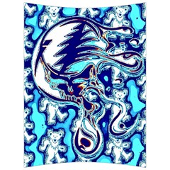 Trippy Dippy Bears Blue Dancing Greatful Dead Skull Steal Your Face Back Support Cushion by Salmanaz77