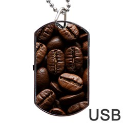 Coffee Beans Dog Tag Usb Flash (one Side) by Sabxi