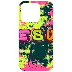 Neon Jesus 8375771 Iphone 15 Pro Black Uv Print Pc Hardshell Case by Jabberwonkers