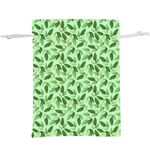 Leaves Pattern Texture Seamless Lightweight Drawstring Pouch (XL) Back