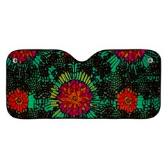 Mid Century Retro Floral 1970s 1960s Pattern 72 Car Windshield Sunshade by violetheavensky