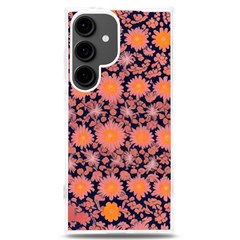 Mid Century Retro Floral 1970s 1960s Pattern 74 Samsung Galaxy S24 Plus 6 7 Inch Tpu Uv Case by violetheavensky