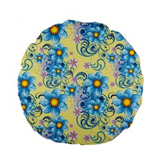 Flowers Bloom Blossom Petals Plant Standard 15  Premium Round Cushions by Posterlux