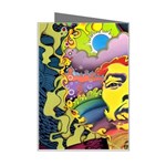 Psychedelic Rock Jimi Hendri Mini Greeting Card Right